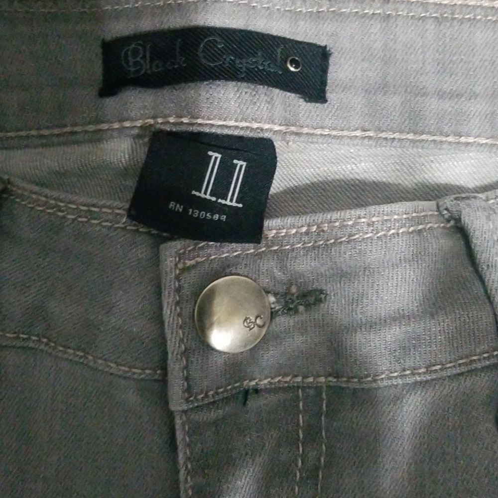 Black Crystal gray and white jeans - Picture 4 of 8